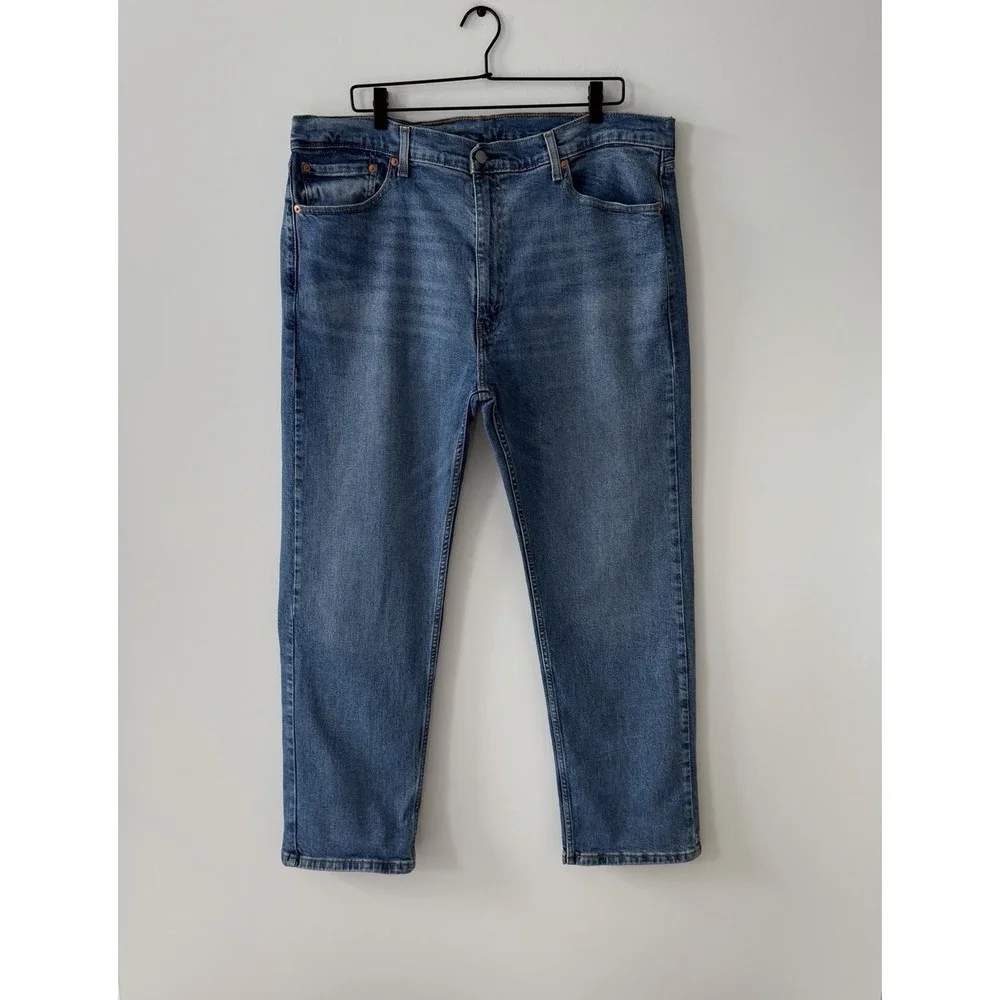 Levis 505 Jeans Mens 40x30 Classic Fit Straight Leg Stretch Denim Medium Wash